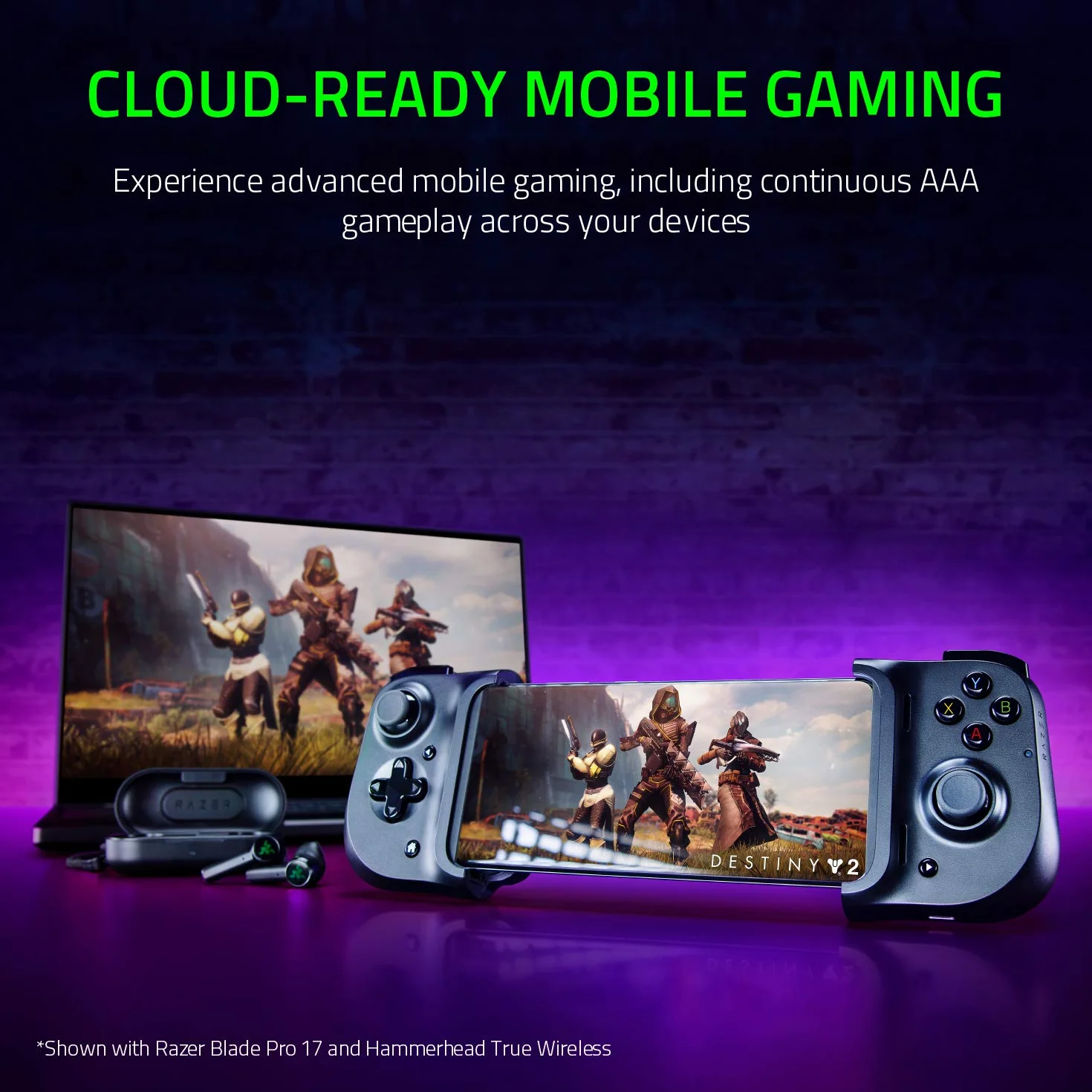 Razer Kishi - Mando de Juegos para Smartphone Android (Conector Lightning, diseño ergonómico, Ajuste Personalizado, Stick analógico, latencia ultrabaja) Negro