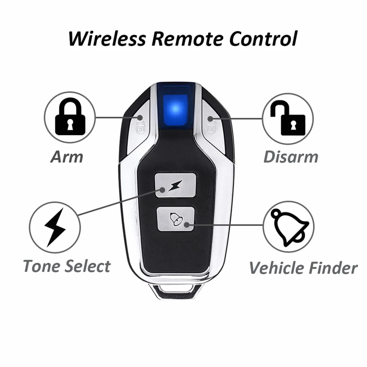 Alarma de Bicicleta Actualizada Sensor de Movimiento de Vibración Inalámbrico a Prueba de Agua Antirrobo 113dB con Control Remoto para Bicicletas Motocicletas Coche Scooter Vehículos